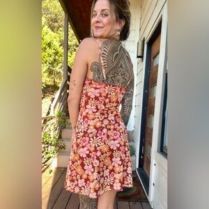 Retro Floral Mini Dress
